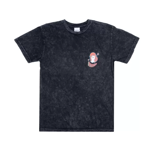 Ripndip Shorts Sleeve Tees | Mind Control Tee Black Mineral Wash