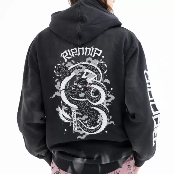 Ripndip Hoodies / Crewnecks | Mystic Jerm Hoodie Black Faded Wash