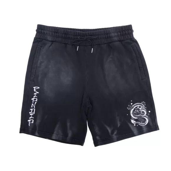 Ripndip Shorts | Mystic Jerm Sweatshorts Black Faded Wash