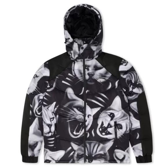 Ripndip Jackets | Neon Cat Puffer Jacket Black