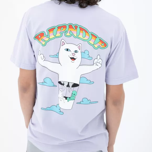 Ripndip Shorts Sleeve Tees | Nerm Air Balloon Tee Lavender