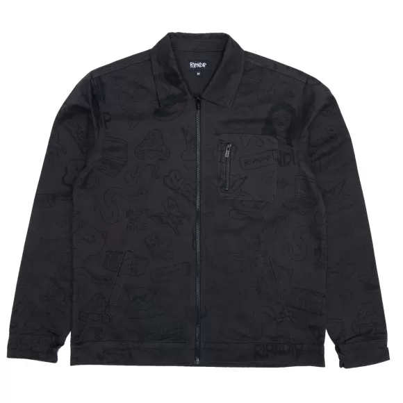 Ripndip Jackets | Nerm Doodle Work Jacket Chocolate