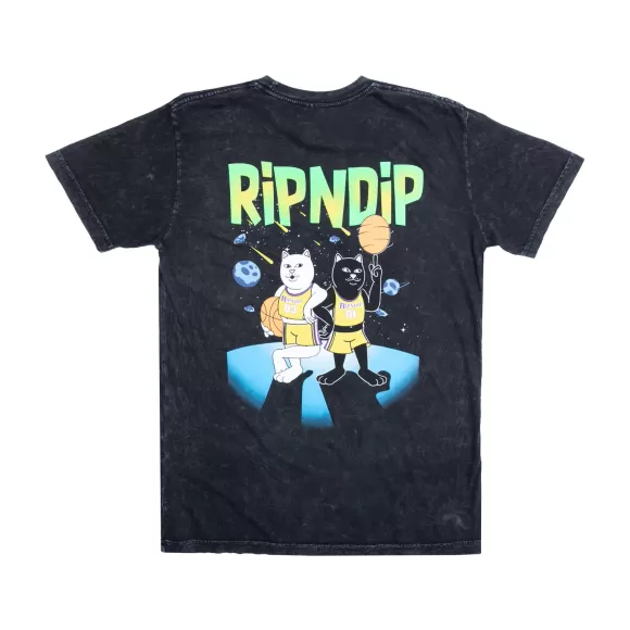 Ripndip Shorts Sleeve Tees | Nerm Jam Tee Black Mineral Wash