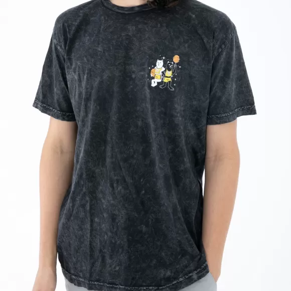 Ripndip Shorts Sleeve Tees | Nerm Jam Tee Black Mineral Wash