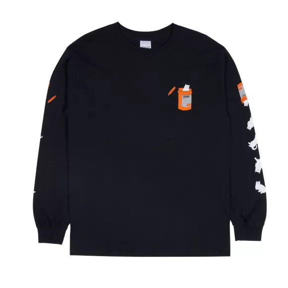 Ripndip Long Sleeve Tees | Nermal Pills L/S Black