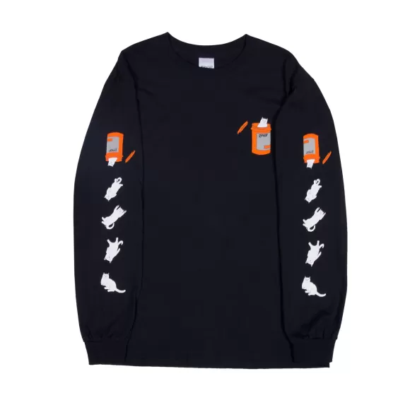 Ripndip Long Sleeve Tees | Nermal Pills L/S Black