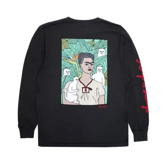 Ripndip Long Sleeve Tees | Nermal Portrait L/S Vintage Black