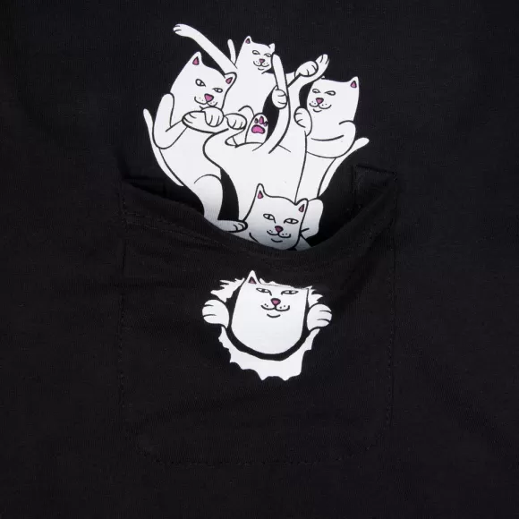 Ripndip Shorts Sleeve Tees | Nermamaniac Tee Black