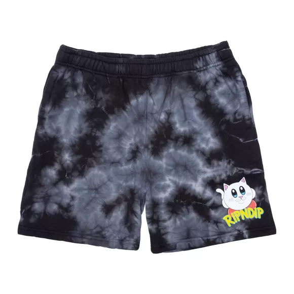 Ripndip Sweats | Nermby Sweatshorts Black Lightning Wash