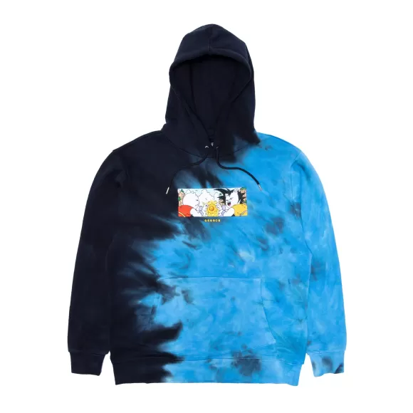 Ripndip Hoodies / Crewnecks | Nermku Battle Hoodie Black/Blue Dye