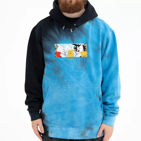 Ripndip Hoodies / Crewnecks | Nermku Battle Hoodie Black/Blue Dye