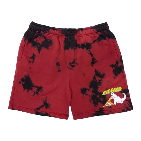 Ripndip Shorts | Nermzilla Sweatshorts Black/Red Dye