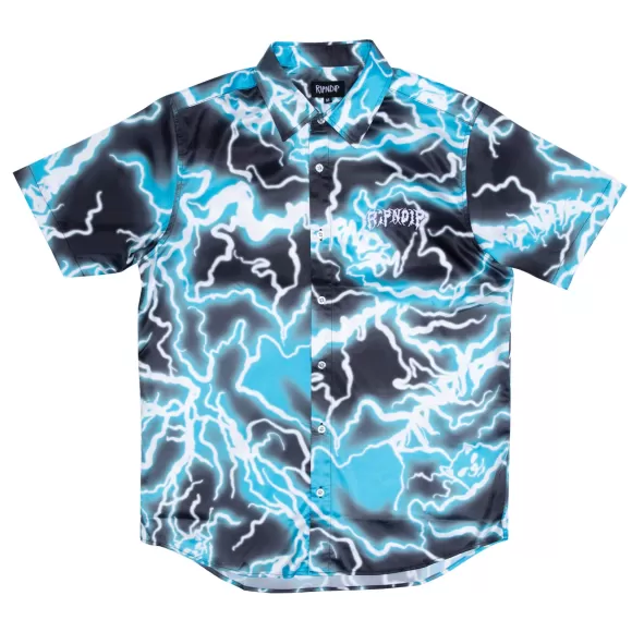 Ripndip Button Ups | Nikola Short Sleeve Button Up Black/Blue