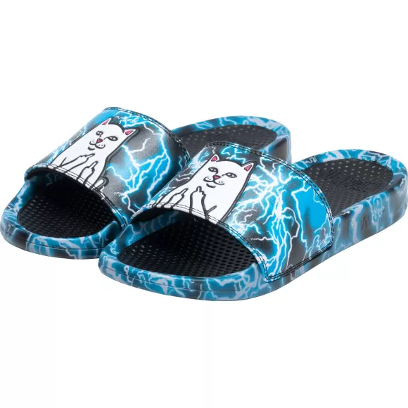 Ripndip Shoes | Nikola Slides Black/Blue