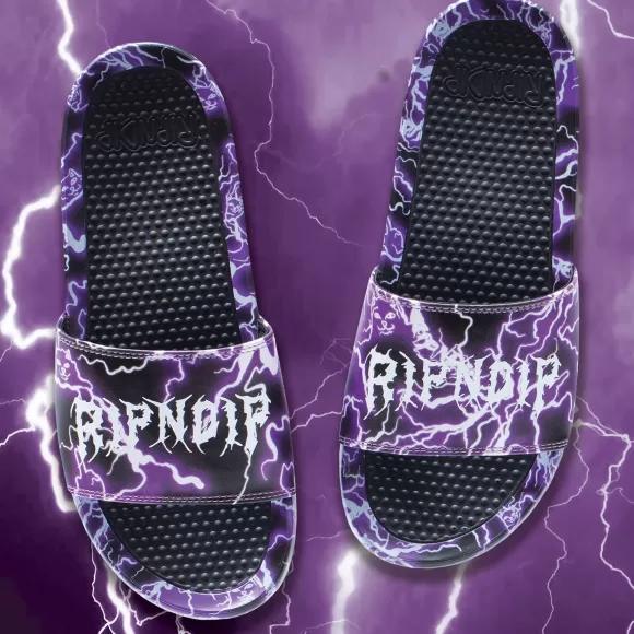 Ripndip Shoes | Nikola Slides Purple/Black