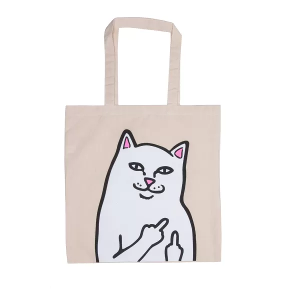 Ripndip Totes | Og Lord Nermal Tote Bag Natural Canvas