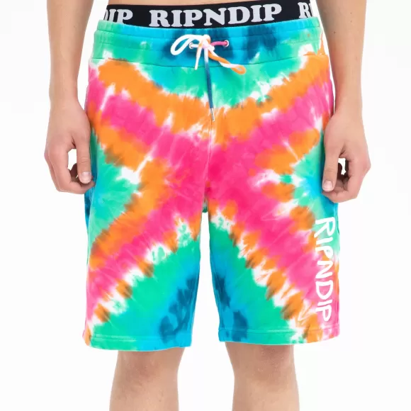 Ripndip Shorts | Og Prisma Sweatshorts Rainbow X Dye