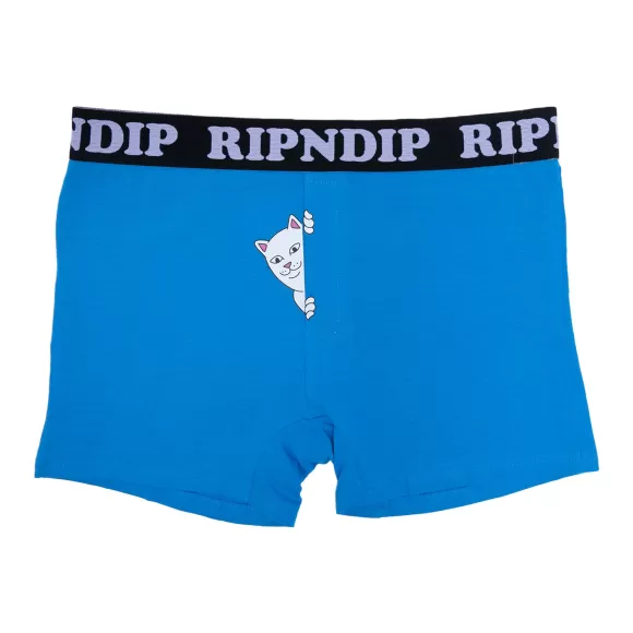 Ripndip Boxers | Peek A Nermal Boxers Cobalt Blue