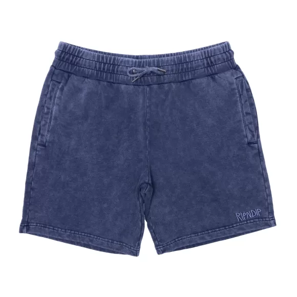 Ripndip Shorts | Peek A Nermal Sweatshorts Navy Acid Wash