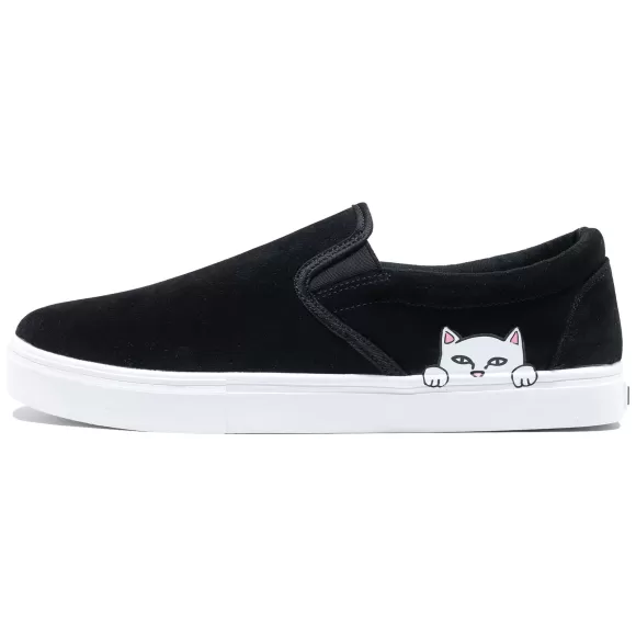 Ripndip Shoes | Peeking Nermal Slip On Shoes Black