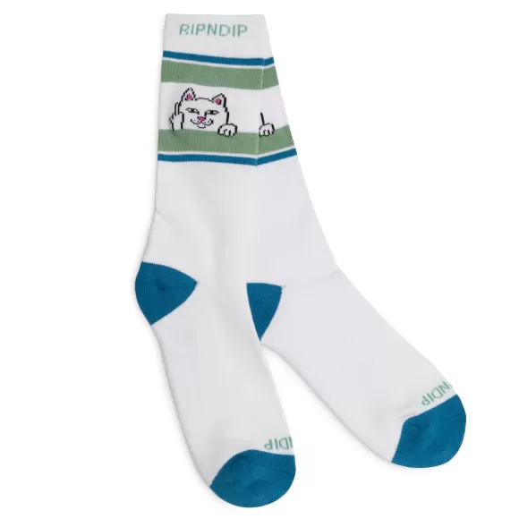 Ripndip Shop All Socks | Peeking Nermal Socks Pine / Slate