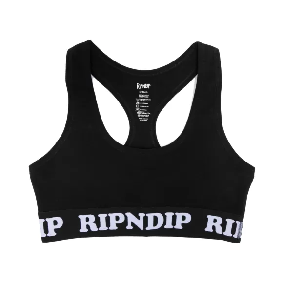 Ripndip Womens | Peeking Nermal Sports Bra Black