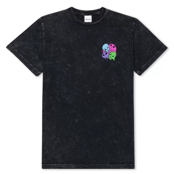 Ripndip Shorts Sleeve Tees | Planet Special Tee Black Mineral Wash