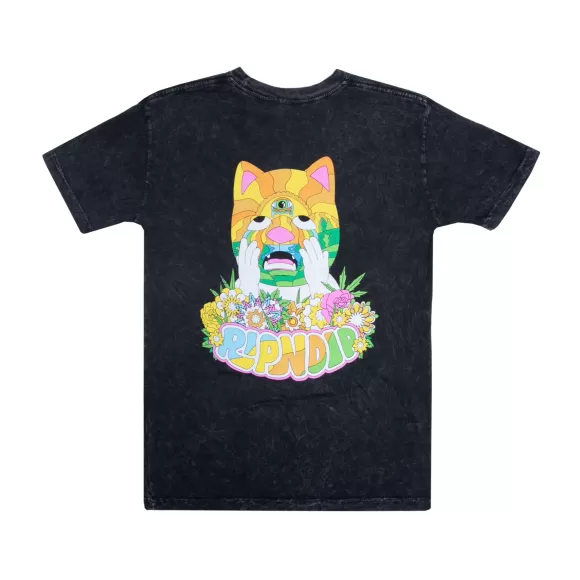 Ripndip Shorts Sleeve Tees | Pretty Sad Tee Black Mineral Wash