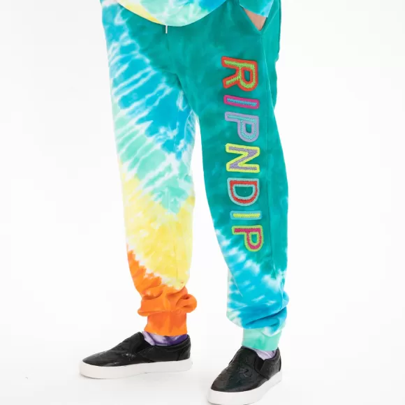 Ripndip Sweats | Prisma Sweatpants Teal Rainbow Dye