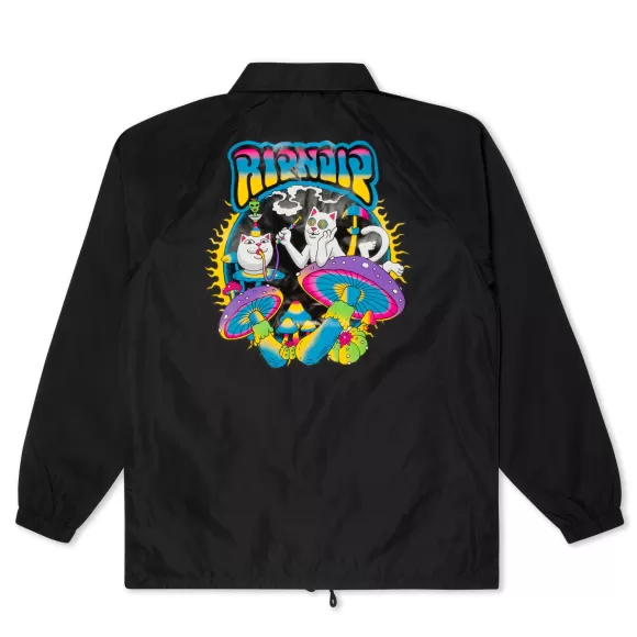 Ripndip Jackets | Psychedelic Garden Coach Jacket Black