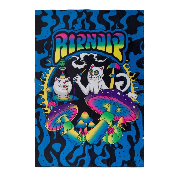 Ripndip Beach Items | Psychedelic Garden Fleece Blanket Multi