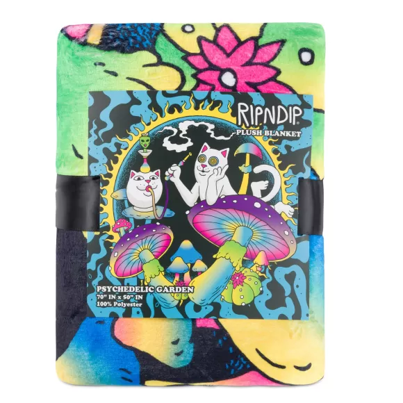 Ripndip Beach Items | Psychedelic Garden Fleece Blanket Multi