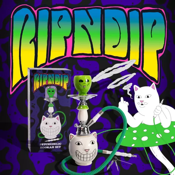 Ripndip Home Goods | Psychedelic Garden Hookah Set White