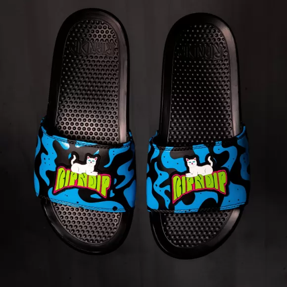 Ripndip Shoes | Psychedelic Slides Black