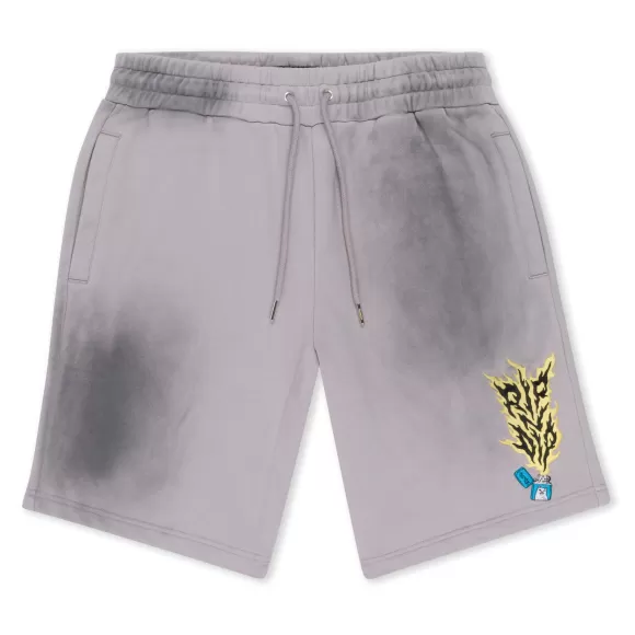 Ripndip Shorts | Ripnlit Sweatshorts Charcoal Faded Dye