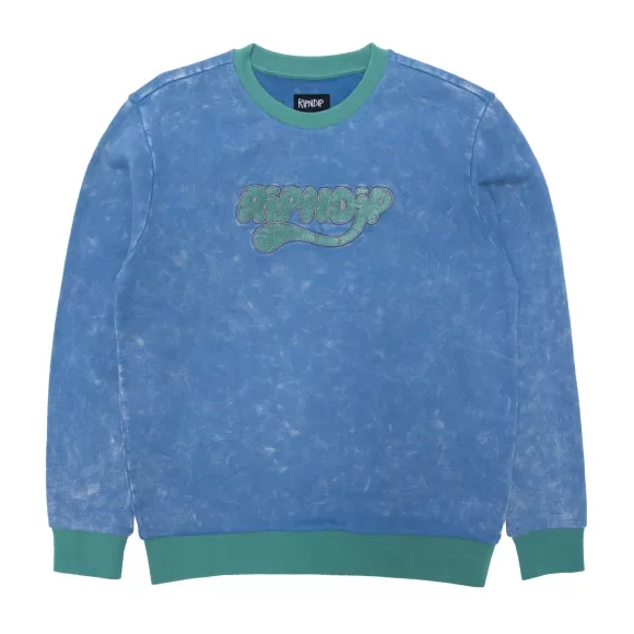 Ripndip Hoodies / Crewnecks | Ripntail Crewneck Blue Mineral Wash