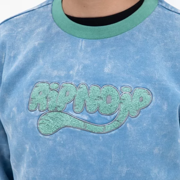 Ripndip Hoodies / Crewnecks | Ripntail Crewneck Blue Mineral Wash