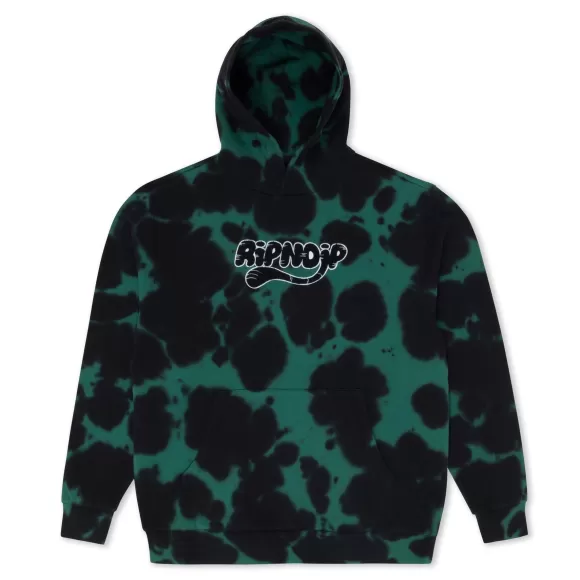 Ripndip Hoodies / Crewnecks | Ripntail Hoodie Green/Black Tie Dye