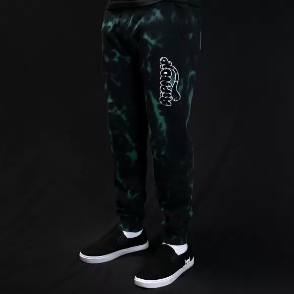 Ripndip Sweats | Ripntail Sweatpants Green/Black Tie Dye