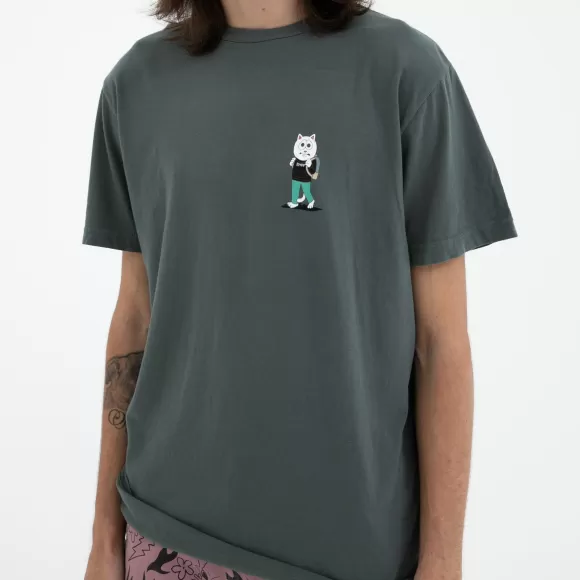 Ripndip Shorts Sleeve Tees | Scary Hours Tee Charcoal