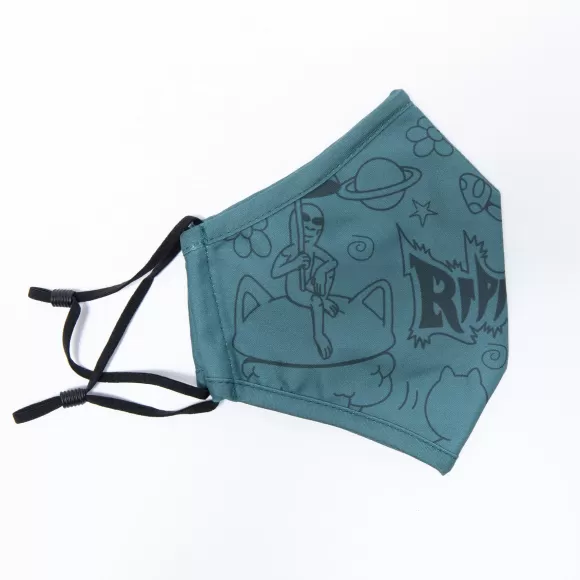 Ripndip Face Masks | Scribble Face Mask Green