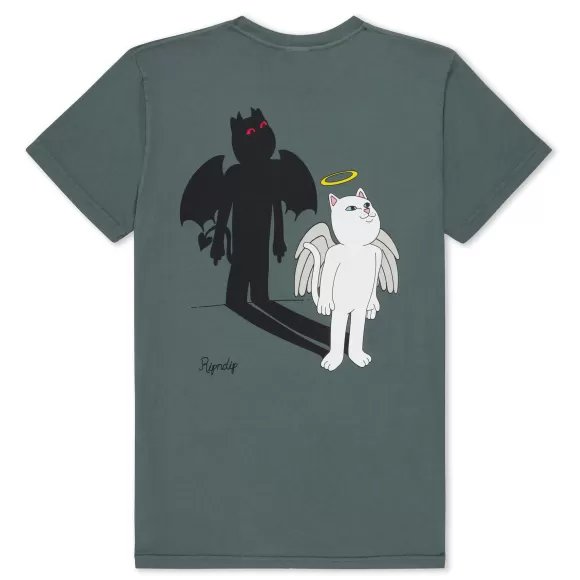 Ripndip Shorts Sleeve Tees | Shadow Friend Tee Charcoal