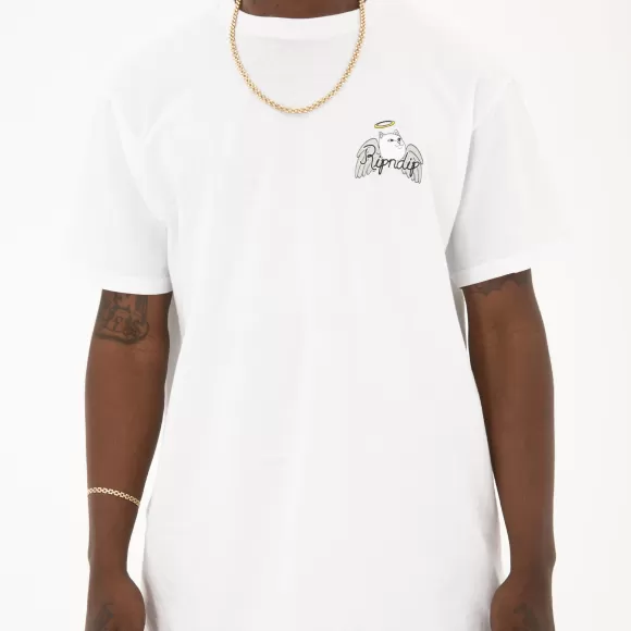 Ripndip Shorts Sleeve Tees | Shadow Friend Tee White