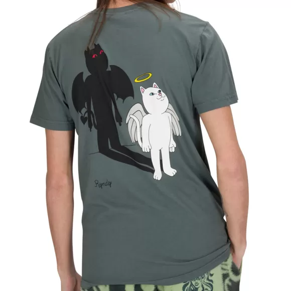 Ripndip Shorts Sleeve Tees | Shadow Friend Tee Charcoal