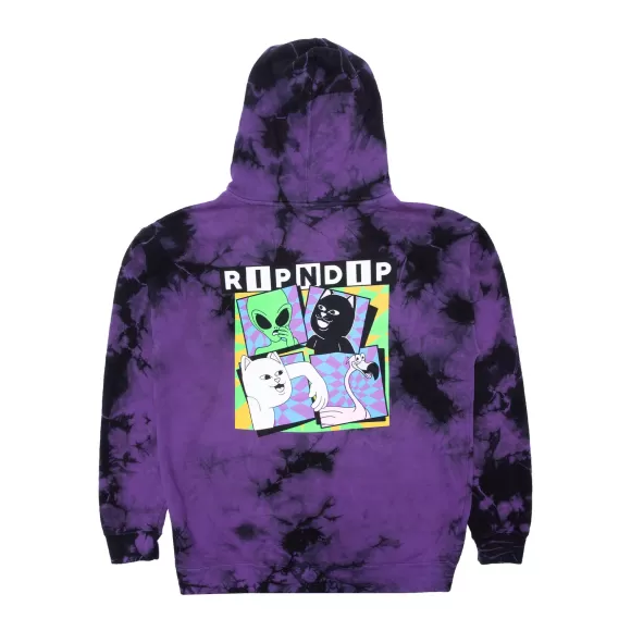 Ripndip Hoodies / Crewnecks | Sid Hoodie Purple/Black Tie Dye