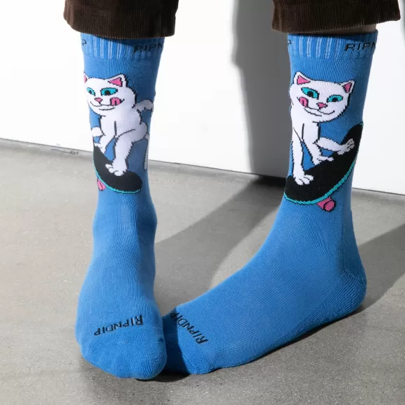 Ripndip Shop All Socks | Skater Nerm Socks Slate Blue