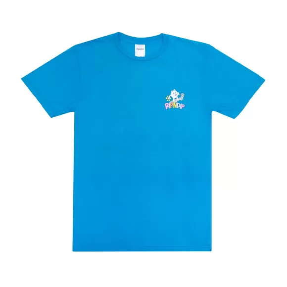 Ripndip Shorts Sleeve Tees | Skating Rainbow Tee Process Blue