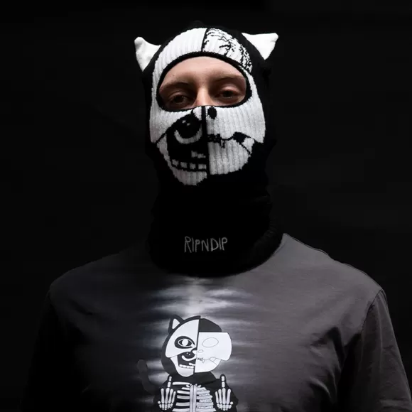 Ripndip Beanies | Skelly Nerm Balaclava Black