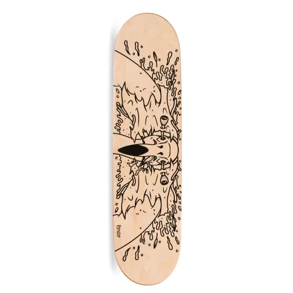 Ripndip Decks | Skull Face Flamingo Board Pink