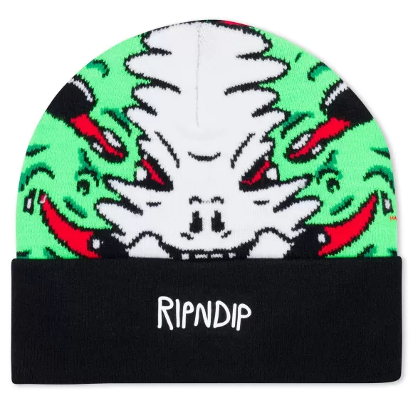 Ripndip Beanies | Skull Face Knit Beanie Black